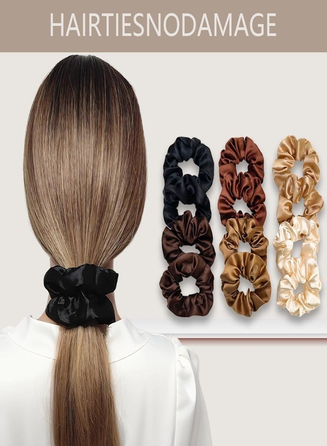 suniya Hair Ties for women 4 popular styles Hair Elastics (15pcs No Damage Hair Ties 50pcs High Elastic Ties 15pcs Ponytail Holders 12 Satin Scrunchies) Pain-free No Crease multiple colors for all hair types - Image 5